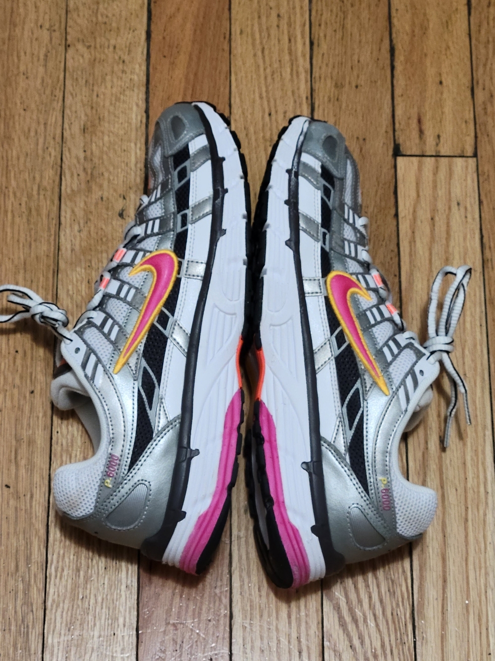 Nike P-6000 Sneakers Silver Pink Size 12 W / 10.5 M
